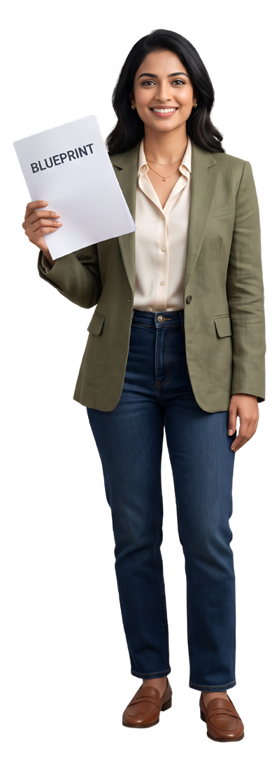 Woman holding her personal treatment blueprint