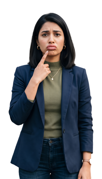 Woman self-conscious about over-inflated lips